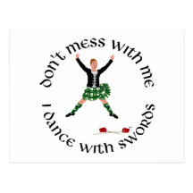 Highland Dance - Don't Mess with Me Postcards