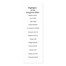 Highlights of the King James Bible Business Card
