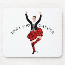 Highlland Dancer in Red Plaid Mousepad