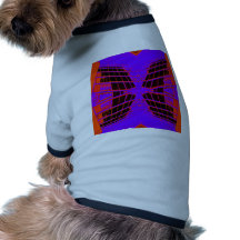 Highly Visible Bright Orange Purple Extreme Design Dog T-shirt