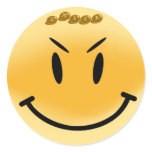 highres_smiley_str, SMILE Round Sticker