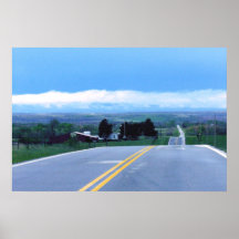 Highway 160 - Elk County, Kansas Poster