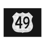Highway 49 Route Sign Post Cards