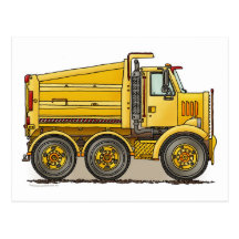 Highway Dump Truck Post Card