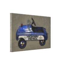 Highway Patrol Pedal Car Gallery Wrapped Canvas