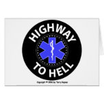 Highway to Hell Tire Greeting Cards
