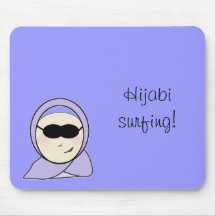 Hijabi surfing - islamic muslim girl with hijab pr mouse pad