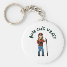 Hiker Girl Keychain
