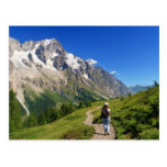 hiker in Ferret Valley, Italy Postcards