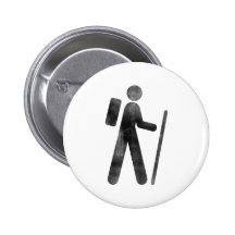 Hiker Pinback Buttons