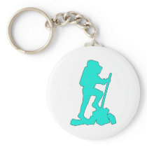 Hiker Silhouette Emblem Graphic Design Backpacker