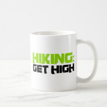 Hiking: Get High (green) Coffee Mugs