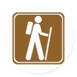 Hiking Highway Sign stickers