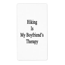 Hiking Is My Boyfriend's Therapy Custom Shipping Labels