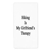 Hiking Is My Girlfriend's Therapy Personalized Shipping Labels