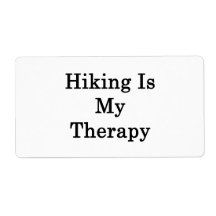 Hiking Is My Therapy Personalized Shipping Label