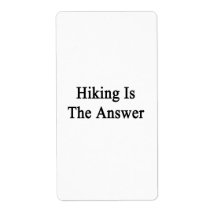 Hiking Is The Answer Personalized Shipping Label
