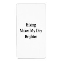 Hiking Makes My Day Brighter Personalized Shipping Labels