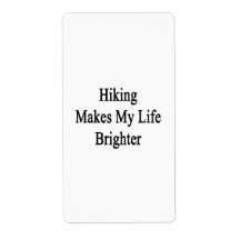 Hiking Makes My Life Brighter Personalized Shipping Labels