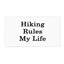 Hiking Rules My Life Personalized Shipping Label