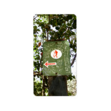 Hiking Sign Address Label