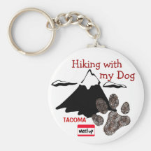 Hiking with my dog key chain