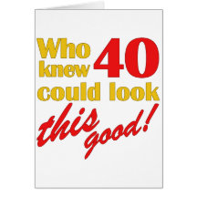 Hilarious 40th Birthday Gifts Card