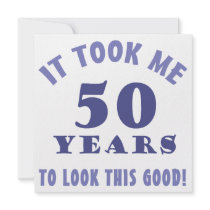 Hilarious 50th Birthday Gag Gifts Personalized Announcements