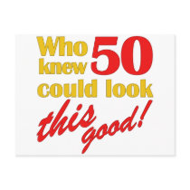 Hilarious 50th Birthday Gifts Post Cards
