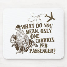 Hilarious Airline Joke Shirt Mousepads