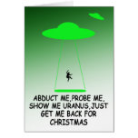 Hilarious Christmas alien abduction Cards