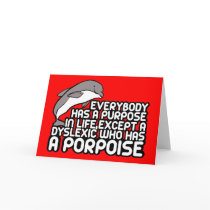Hilarious dyslexics joke card