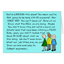 Hilarious Group  Co-Worker Leaving Card