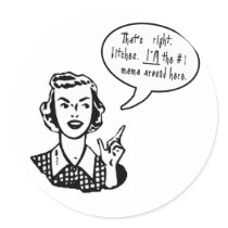 Hilarious Mother's Day Rude Design Round Sticker