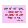 Hilarious Nurse Sayings Post Card