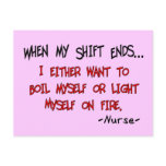 Hilarious Nurse Sayings postcards