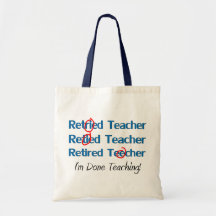 Hilarous Retired Teacher Gifts Canvas Bag