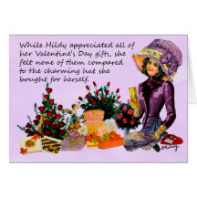 Hildy and Her Hat Blank Notecard