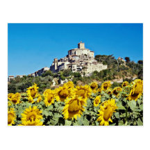 Hill town of Narni, Umbria, Italy  flowers Postcard