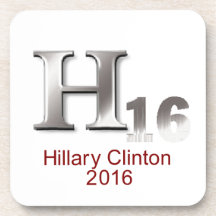 Hillary 2016 beverage coaster