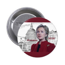 Hillary 2016 Button buttons
