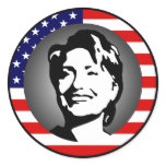 hillary clinton 08. us flag. stickers