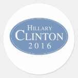 HILLARY CLINTON 2016 OVALESQUE -.png Round Stickers