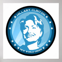 hillary clinton : blue rays : print