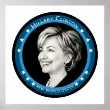 hillary clinton : blue rays : posters