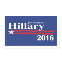 Hillary Clinton For President 2016 Rectangle Sticker