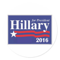 Hillary Clinton for President 2016 Round Sticker