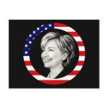 hillary clinton. us flag. picturesque. postcards