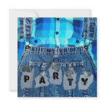 Hillbilly Party! Jean Overalls Plaid and Duct Tape Announcements