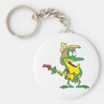 hillbilly rock and roll guitar froggy frog key chains
